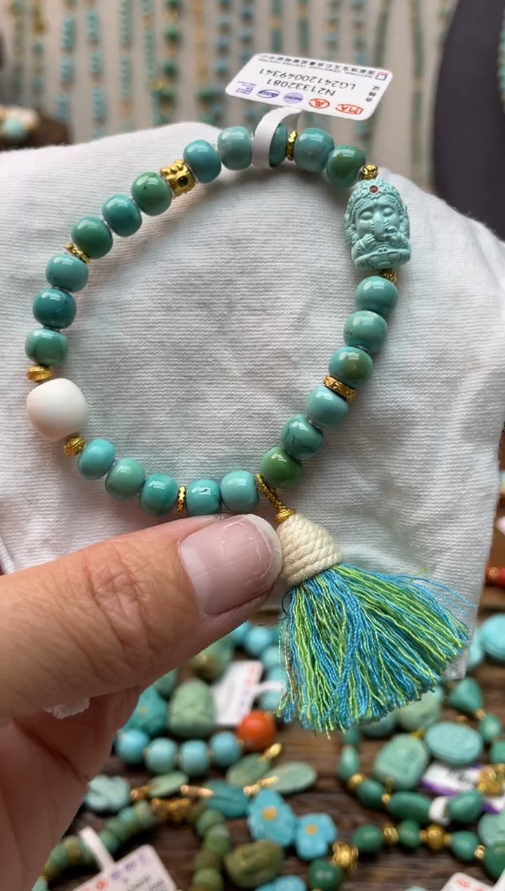 【闪购商品】绿松石手链银S925镶嵌编号108