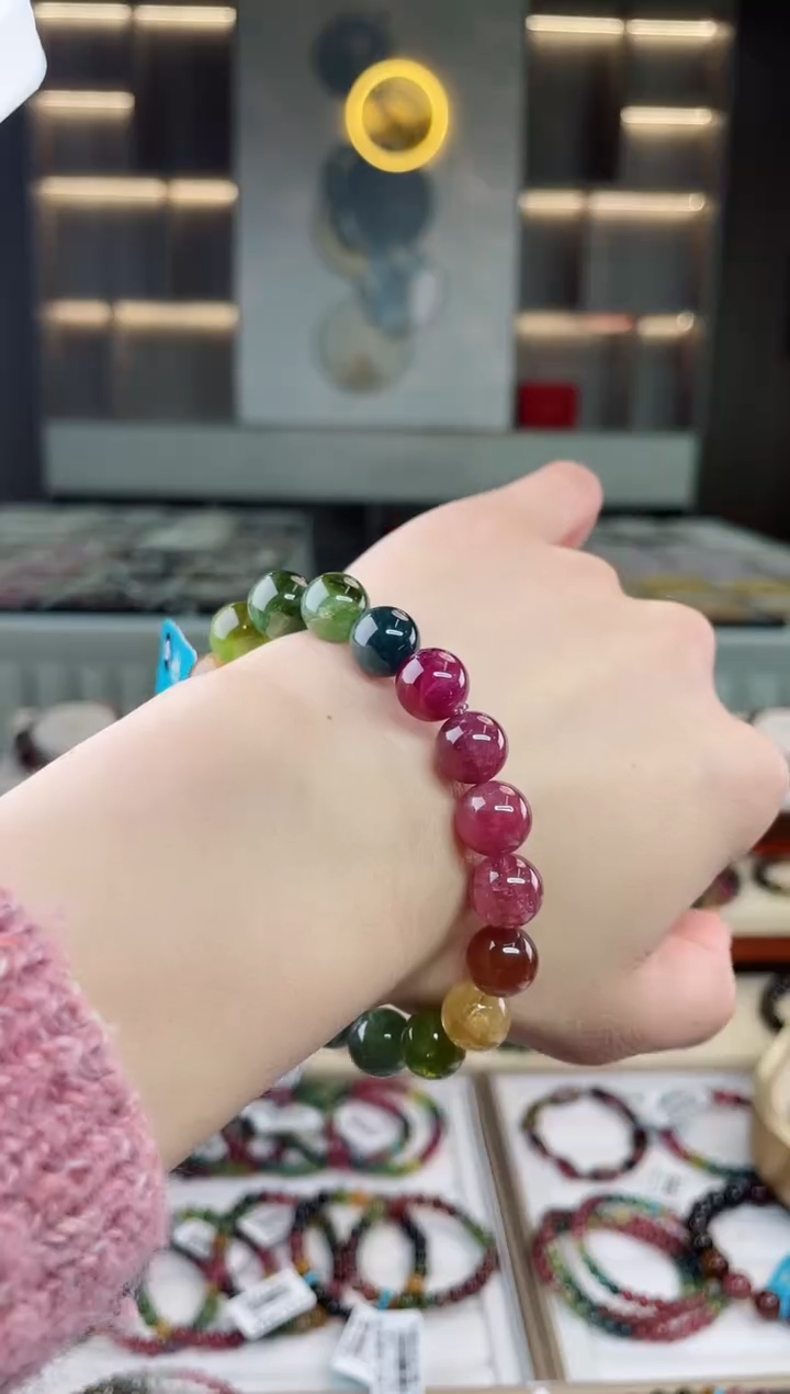 【闪购商品】碧玺单圈手串10mm+未镶嵌（多样性发一条）T