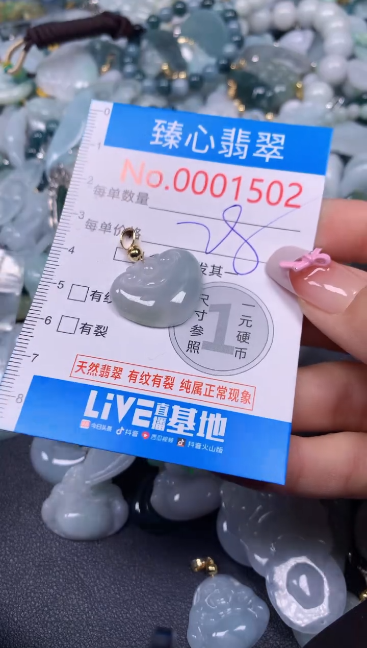 【闪购商品】翡翠颈饰未镶嵌含绳0001502