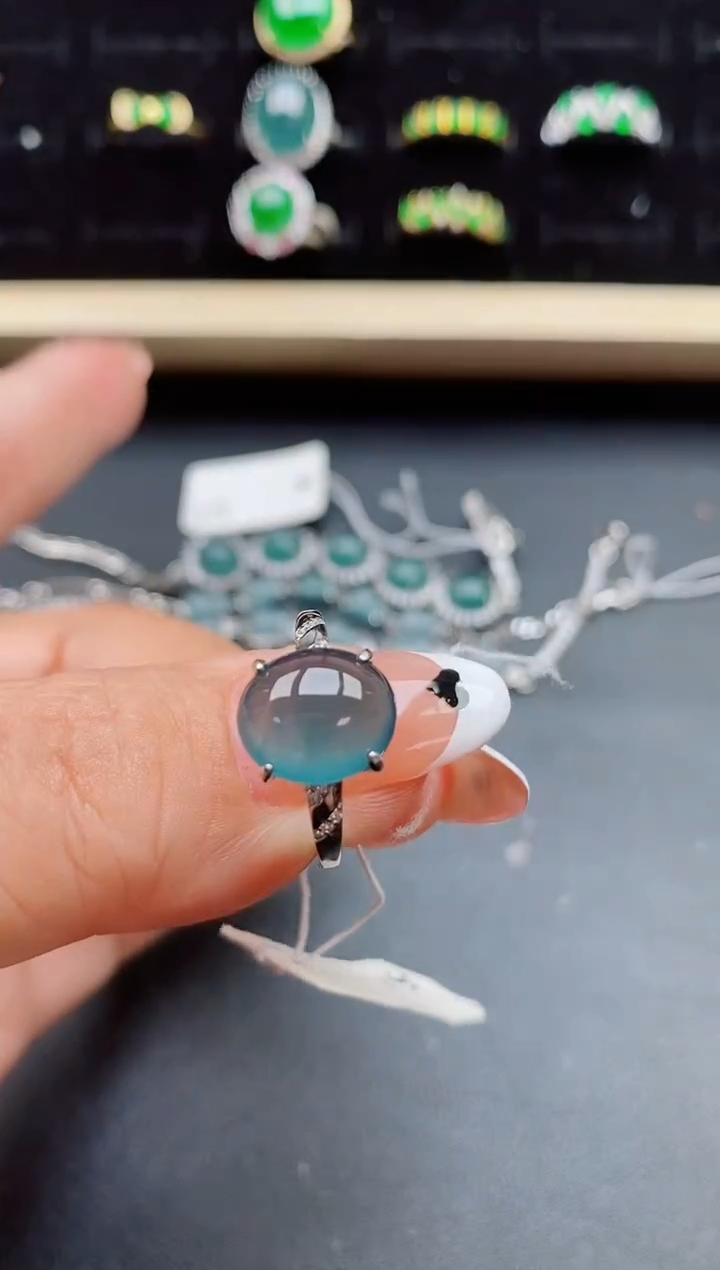 【闪购商品】翡翠戒指银S925镶嵌5085850