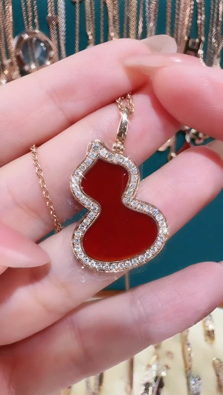 【闪购商品】钻石套链18K金镶嵌18K金套链