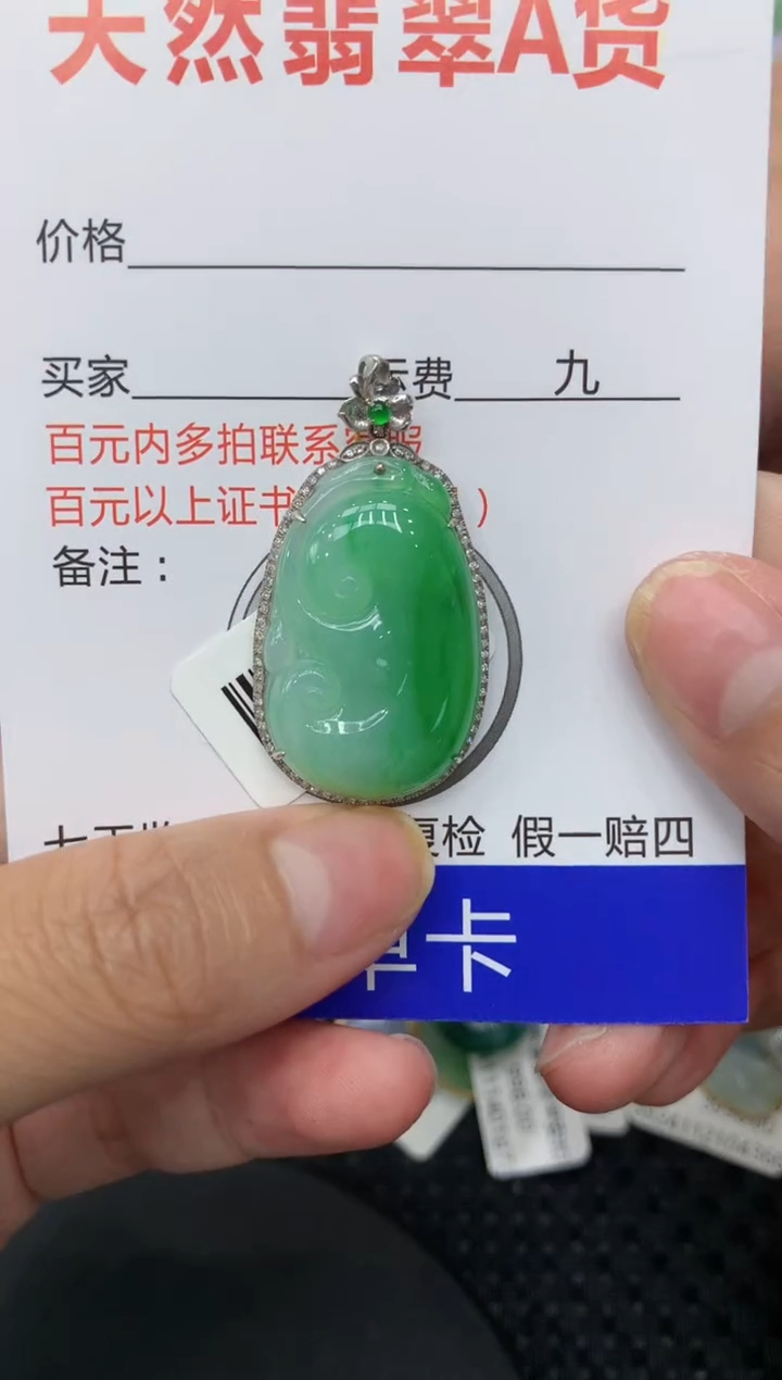 【闪购商品】翡翠颈饰18K金镶嵌111111111