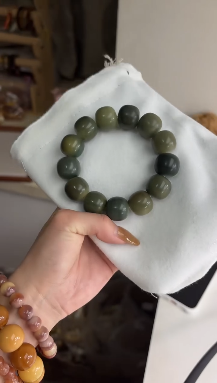 手串菩提根/象牙果i61紫美人干磨桶珠17*19mm手串