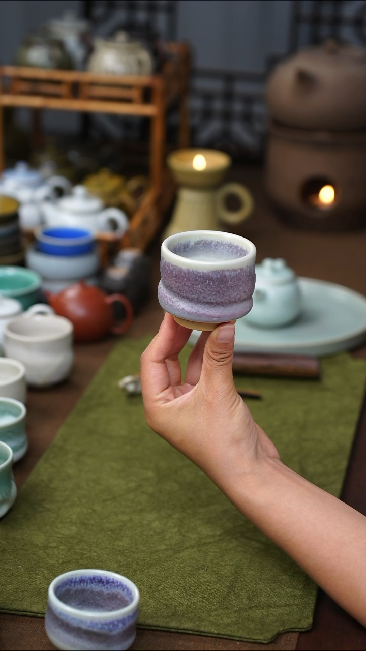 广达窑 姹紫嫣红中茶碗