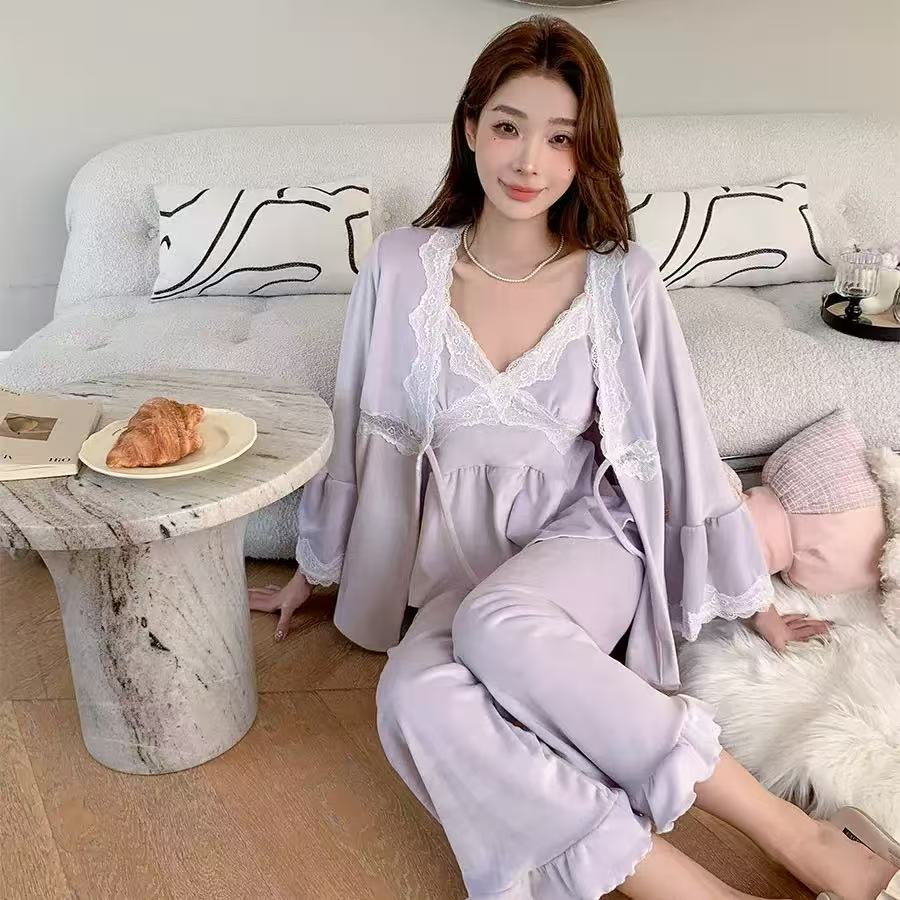 101-150编码睡衣女冬季加厚加绒海岛绒半边绒毛绒绒睡衣套12.20