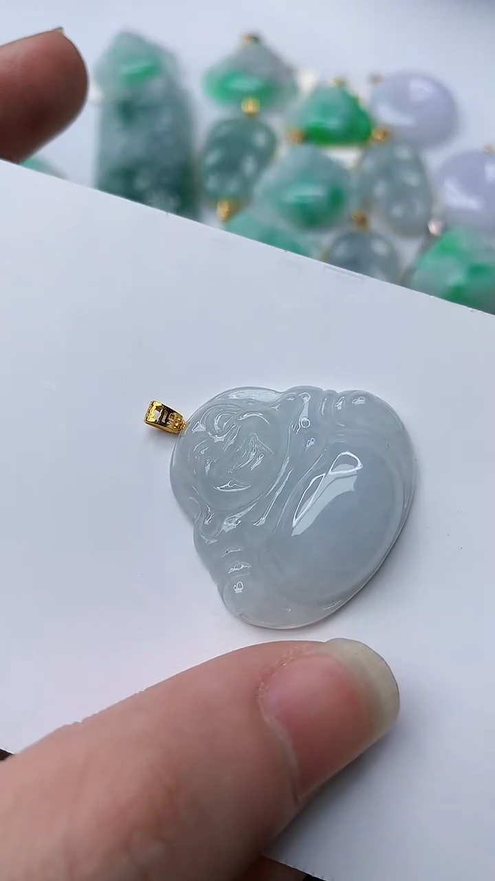 【闪购商品】翡翠颈饰18K金镶嵌34........