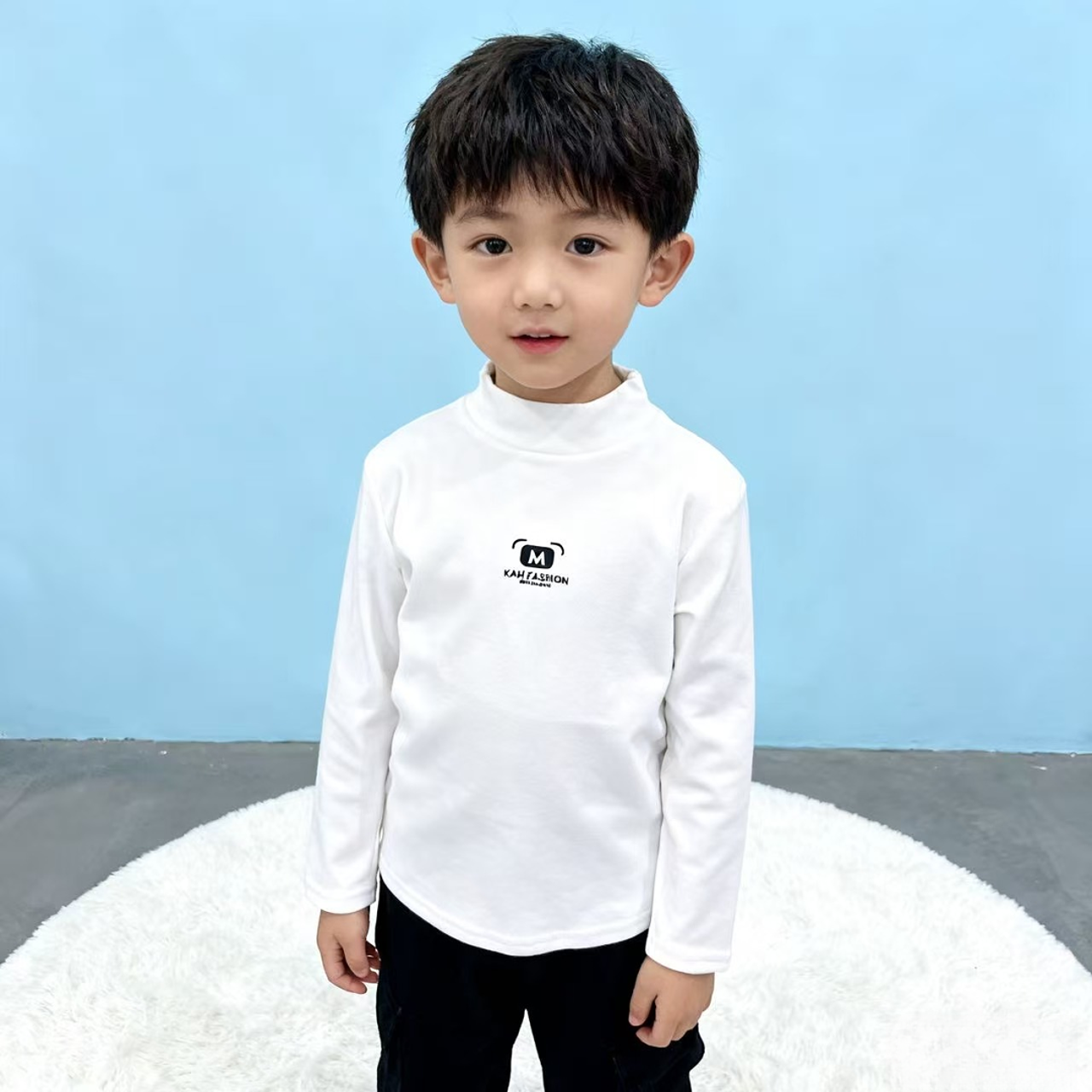 F01131男童秋冬季德绒打底衫2025年冬男孩新款韩版男童装上衣洋气