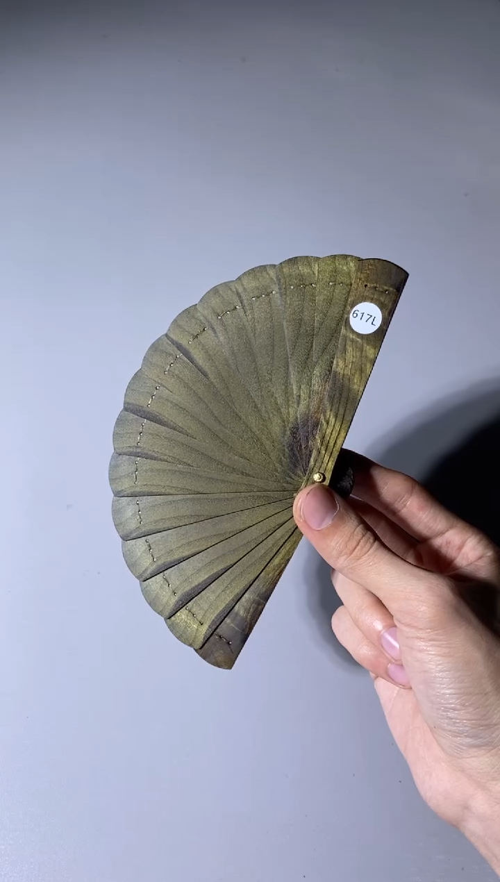 【闪购商品】金丝楠木雕617号10cm阴沉金丝楠迷你扇