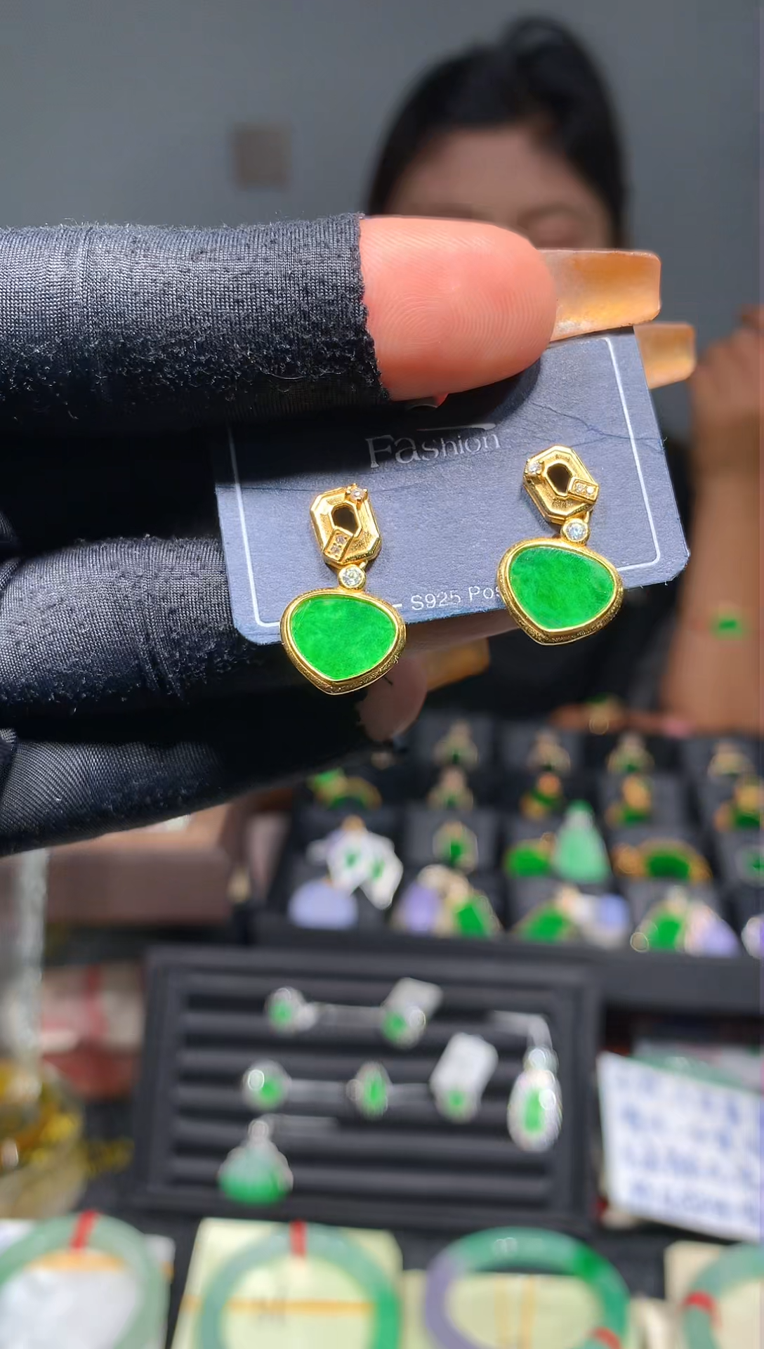 【闪购商品】定制翡翠银S925镶嵌18定制翡翠-多样性发货（发其一）