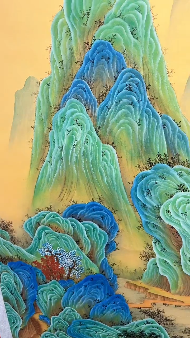 书法朱顺权山水四尺