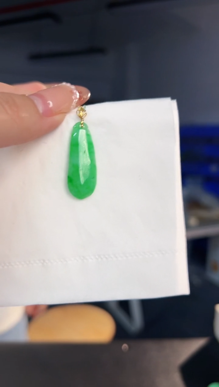 【闪购商品】翡翠颈饰18K金镶嵌缅料A货/支持复检/一件