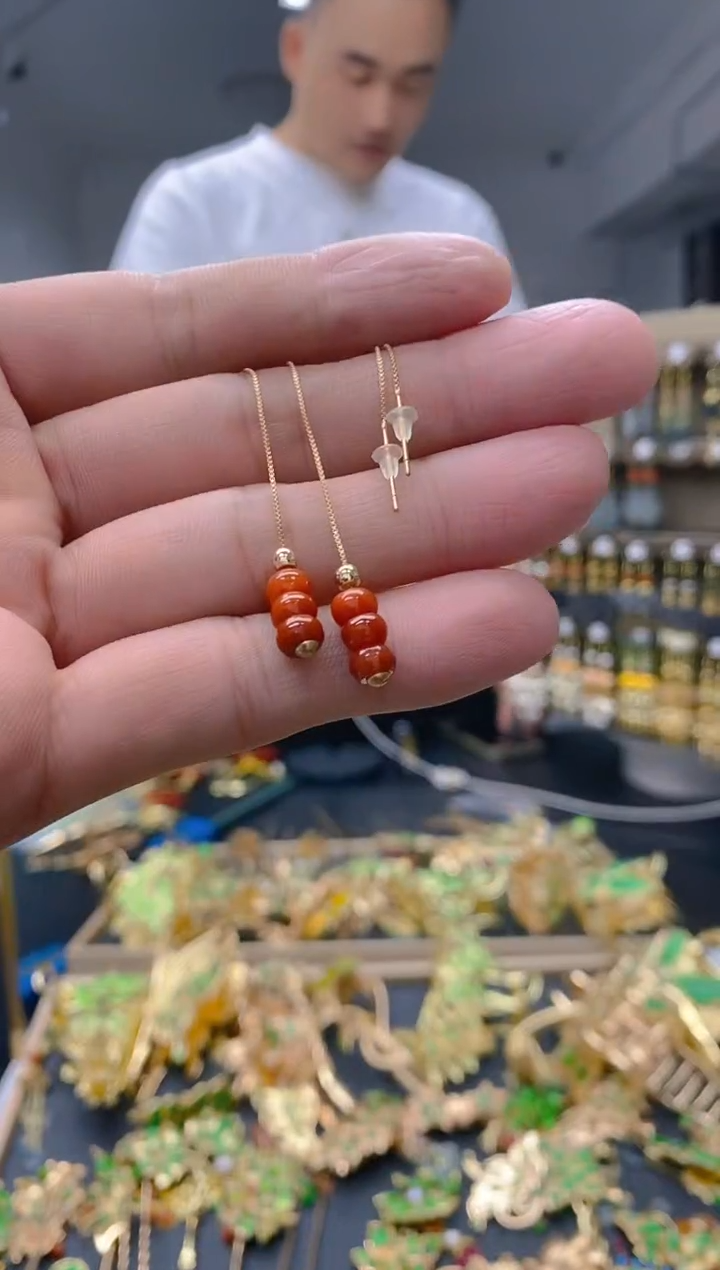 【闪购商品】翡翠耳饰合金163翡翠耳线