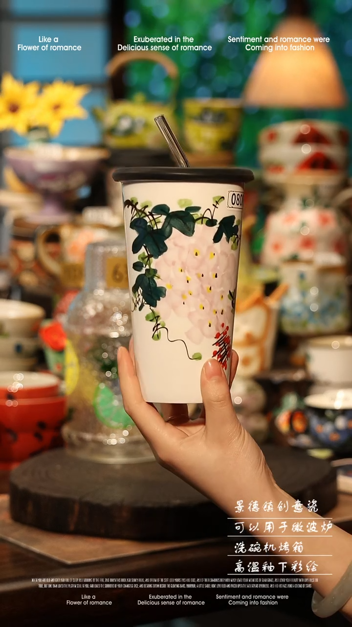 陶瓷景德镇高温釉下彩手工手绘款式@A0800@