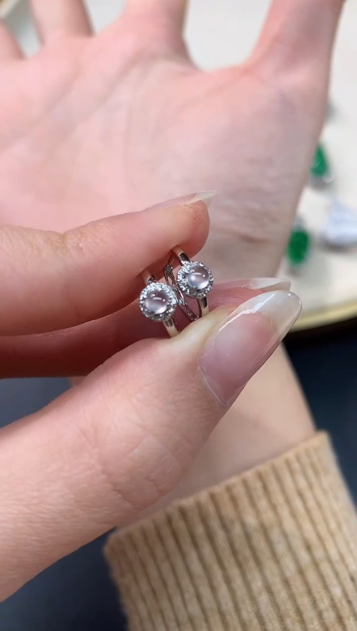 【闪购商品】翡翠耳饰18K金镶嵌A239多样性发一件|980