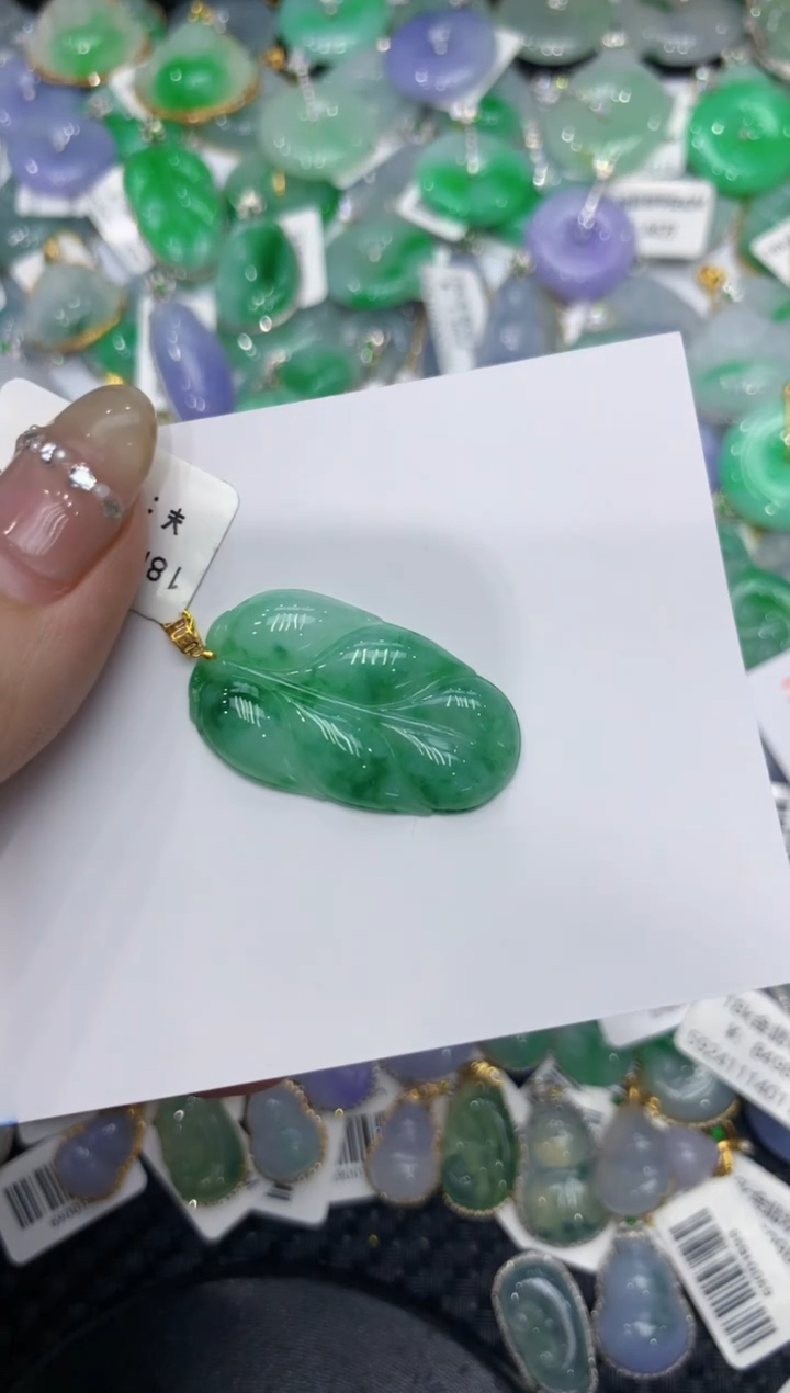 【闪购商品】翡翠颈饰18K金镶嵌222222222