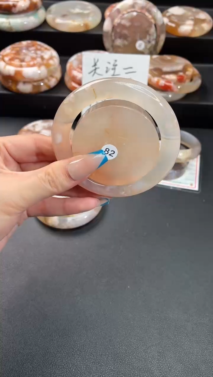 手镯玛瑙/玉髓未镶嵌石英质玉56圈55/56带(赠送镯心)