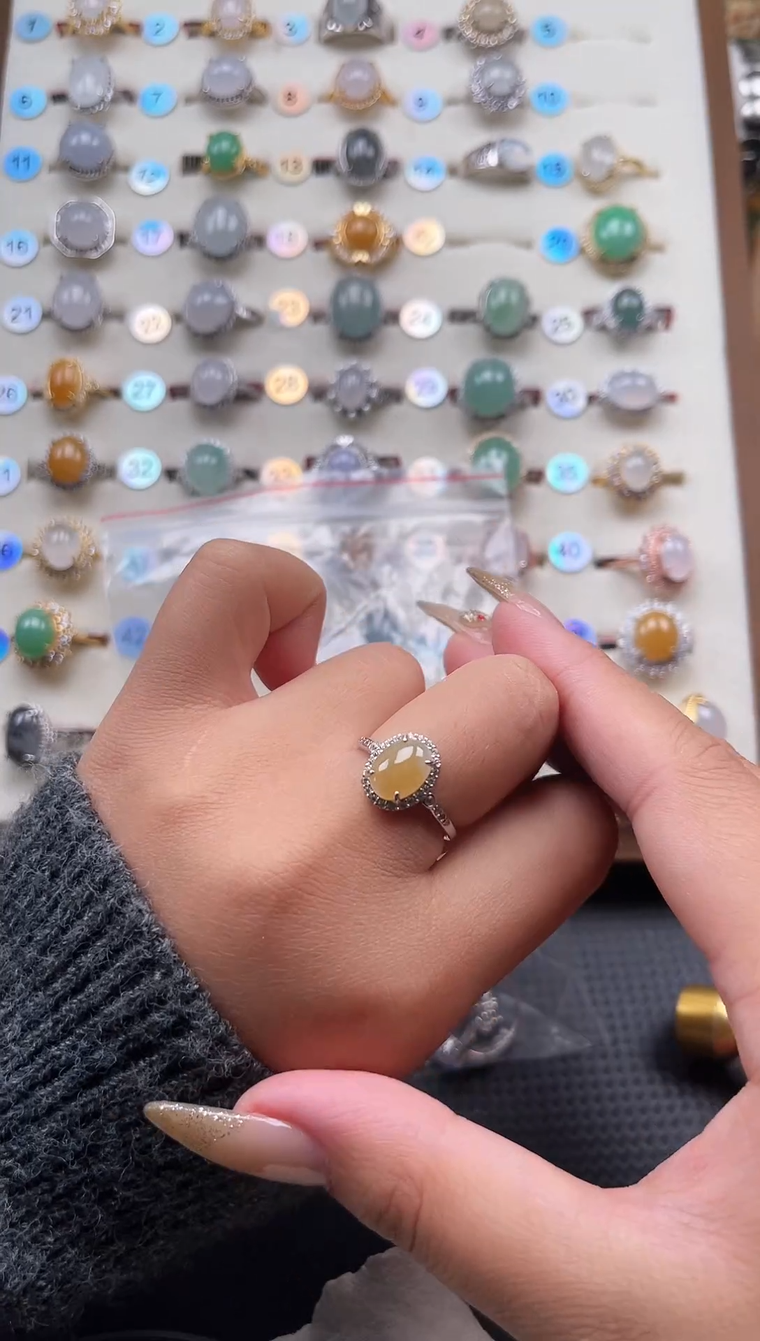 【闪购商品】翡翠戒指银S925镶嵌天然A货翡翠戒指