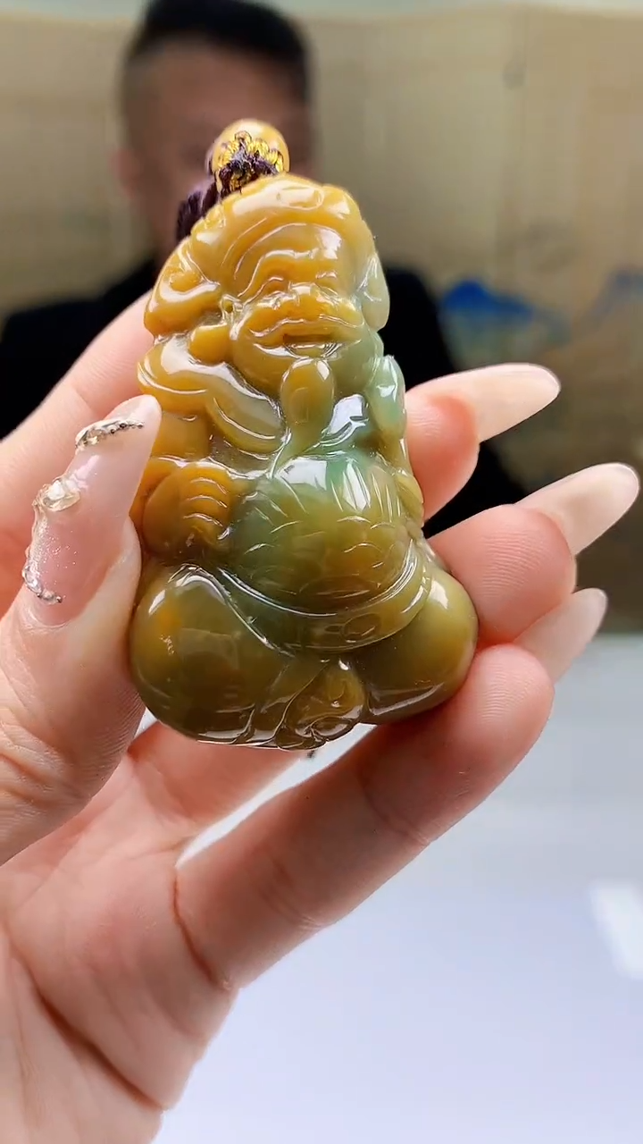 【闪购商品】定制翡翠未镶嵌4969ty-毛货挂件182