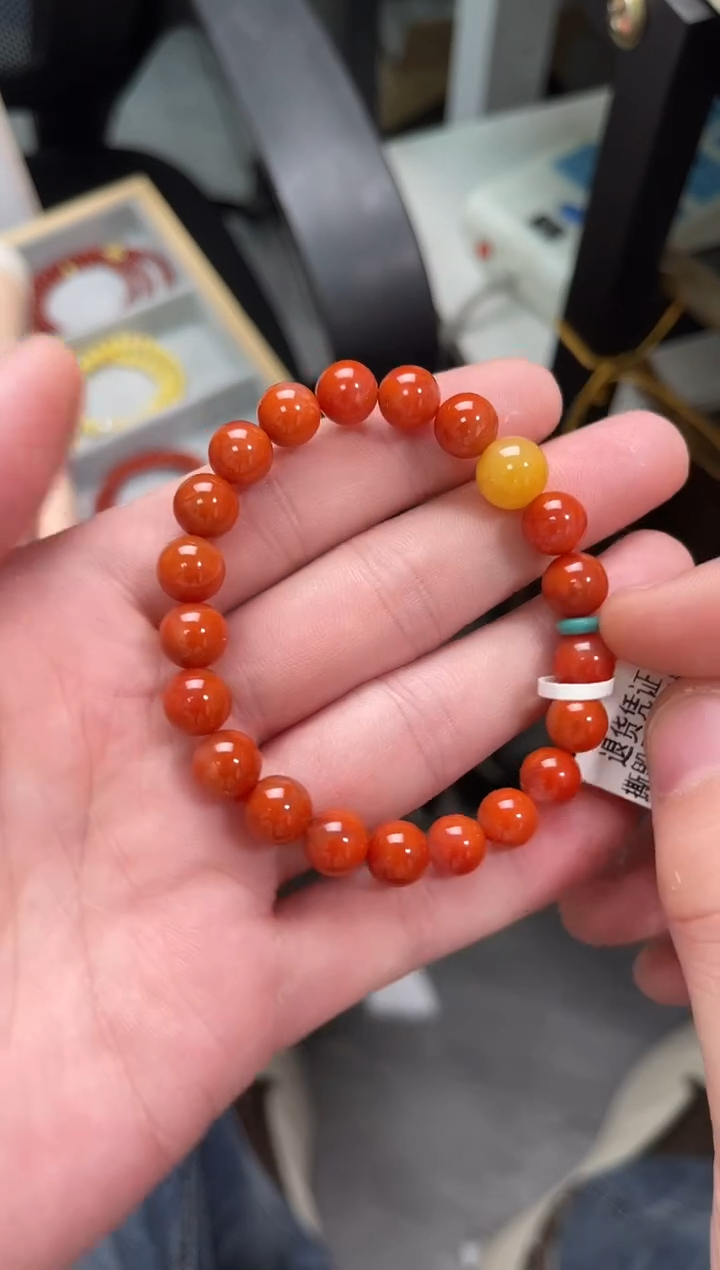 【闪购商品】未镶嵌南红玛瑙手串南红单圈QF-A238（多样性发一）