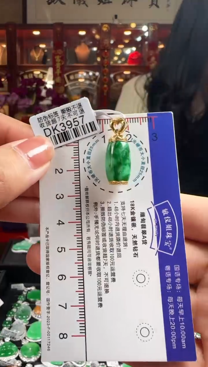 【闪购商品】翡翠颈饰18K金镶嵌DK3957路路通