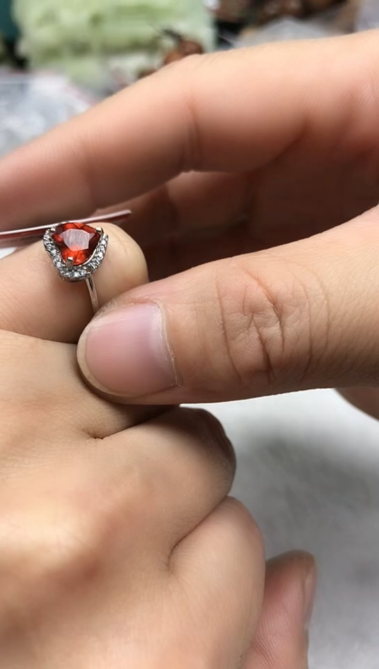 【闪购商品】锆石戒指银S925镶嵌戒指