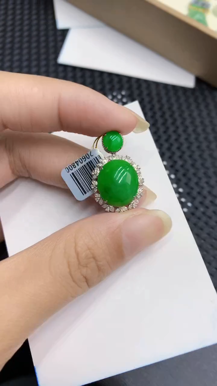 【闪购商品】翡翠颈饰18K金镶嵌            8