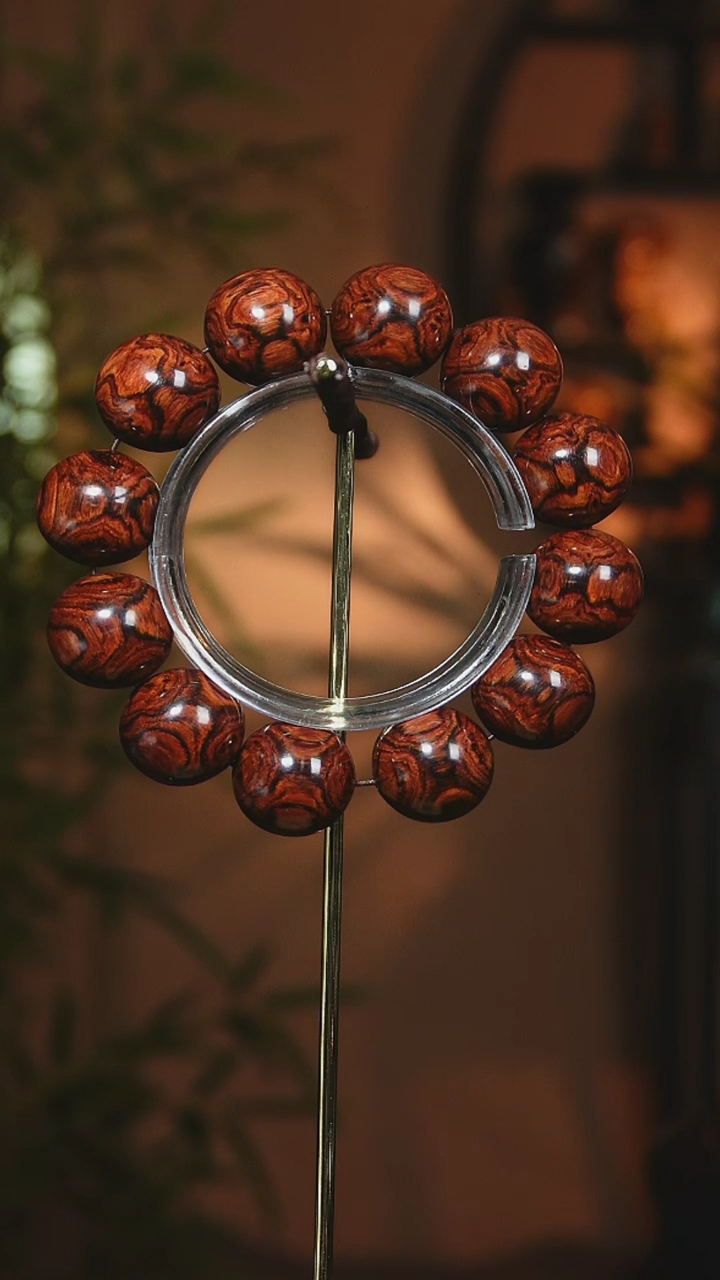 【闪购商品】黄花梨/降香黄檀手串/手链海南黄花梨2.0cm鬼脸