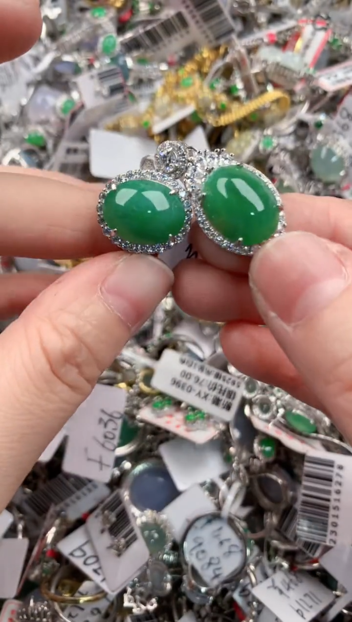 银S925镶嵌戒指翡翠11               4