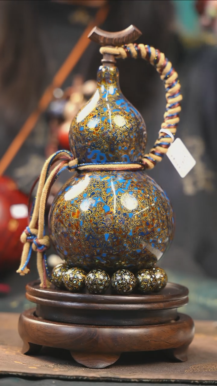 【闪购商品】YM184漆艺酒葫芦不包手串及旋转底座