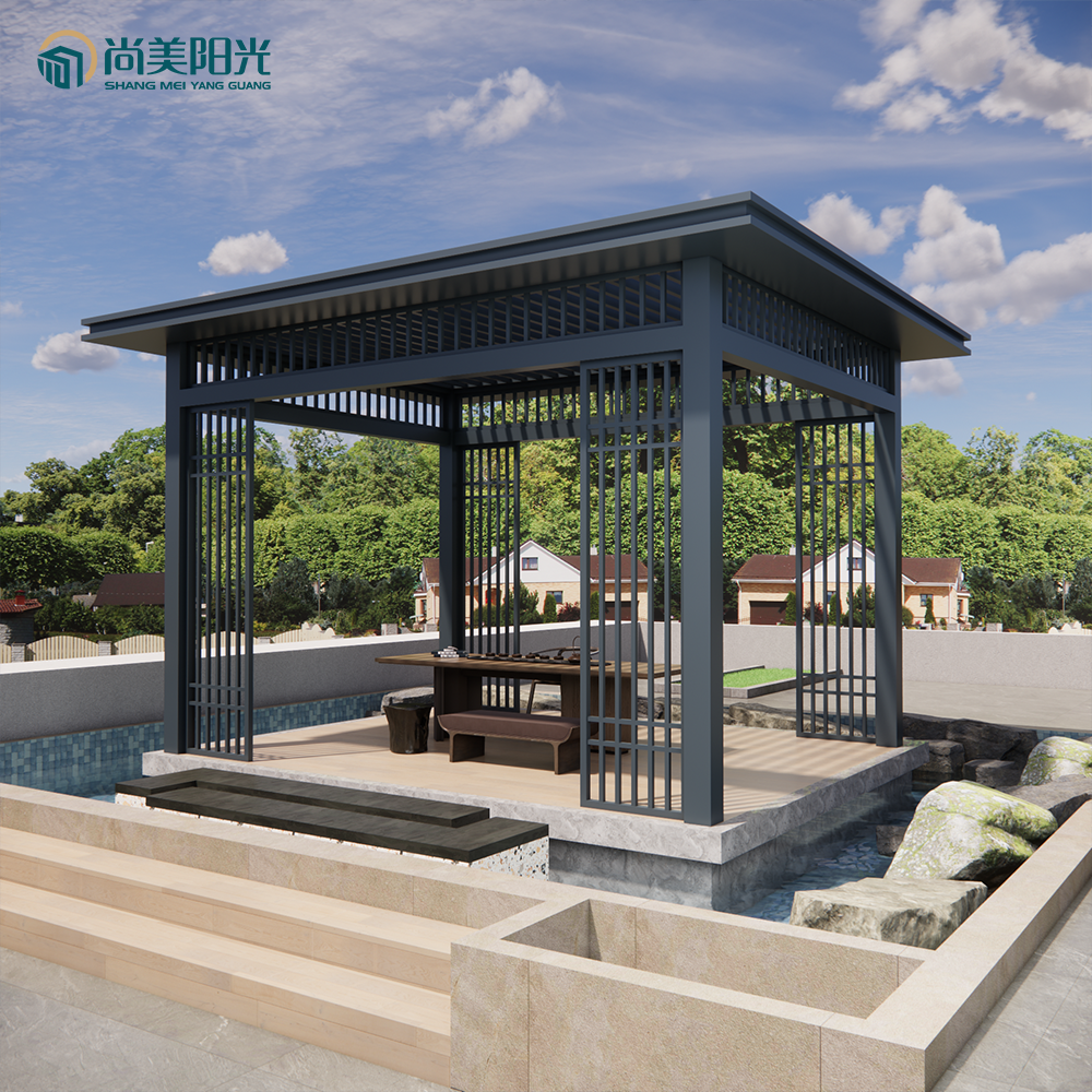 【尚美铝艺】高端新中式凉亭 美观大气 别墅庭院花园遮阳专用