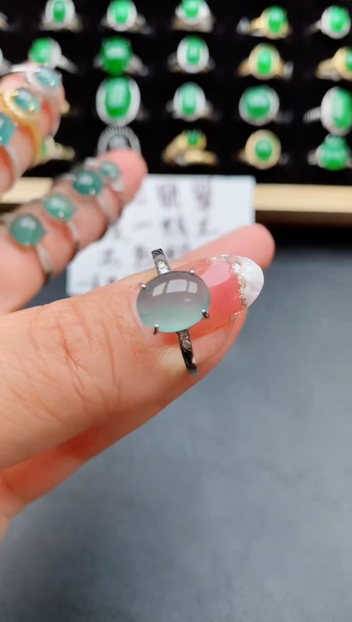 【闪购商品】翡翠戒指银S925镶嵌50800