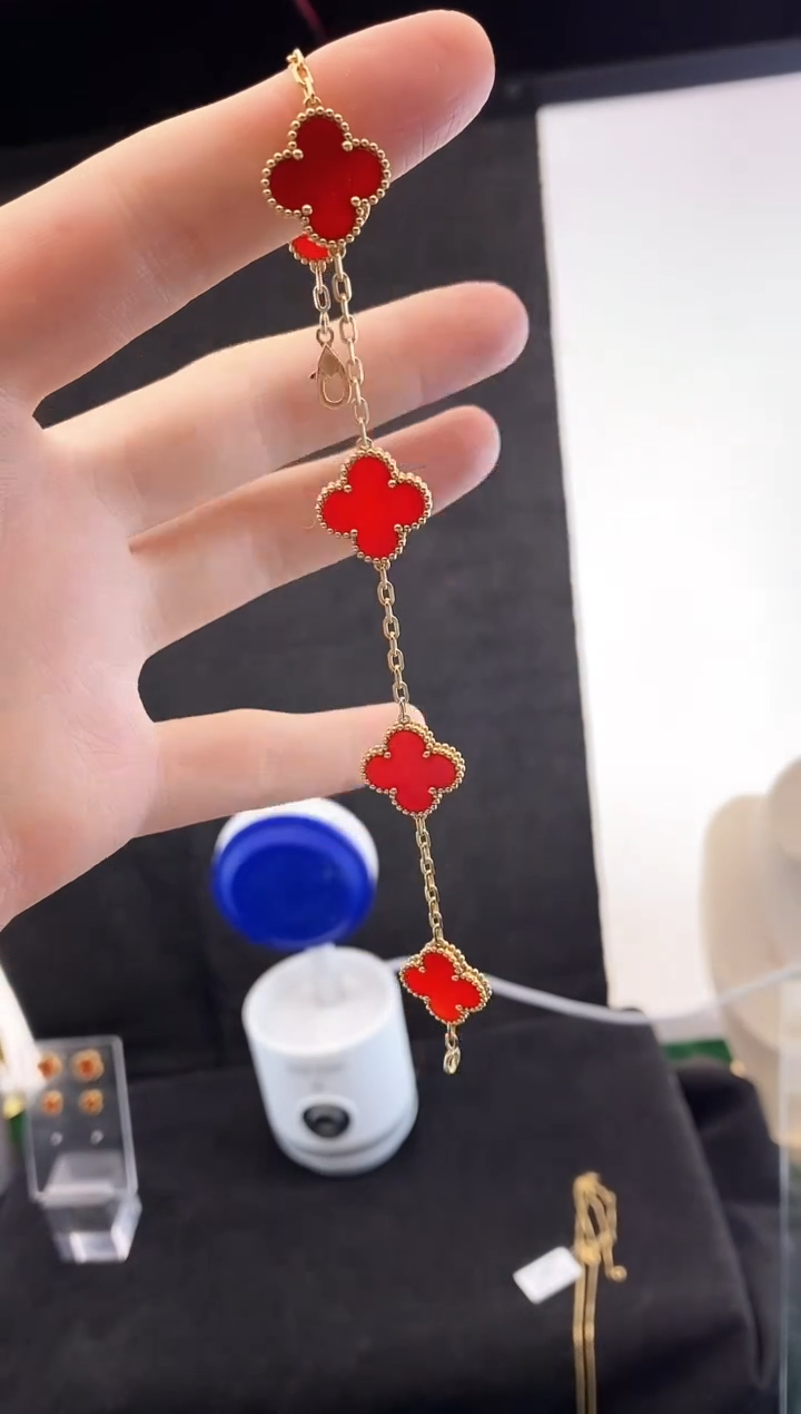 【闪购商品】玛瑙/玉髓手链18K金镶嵌.