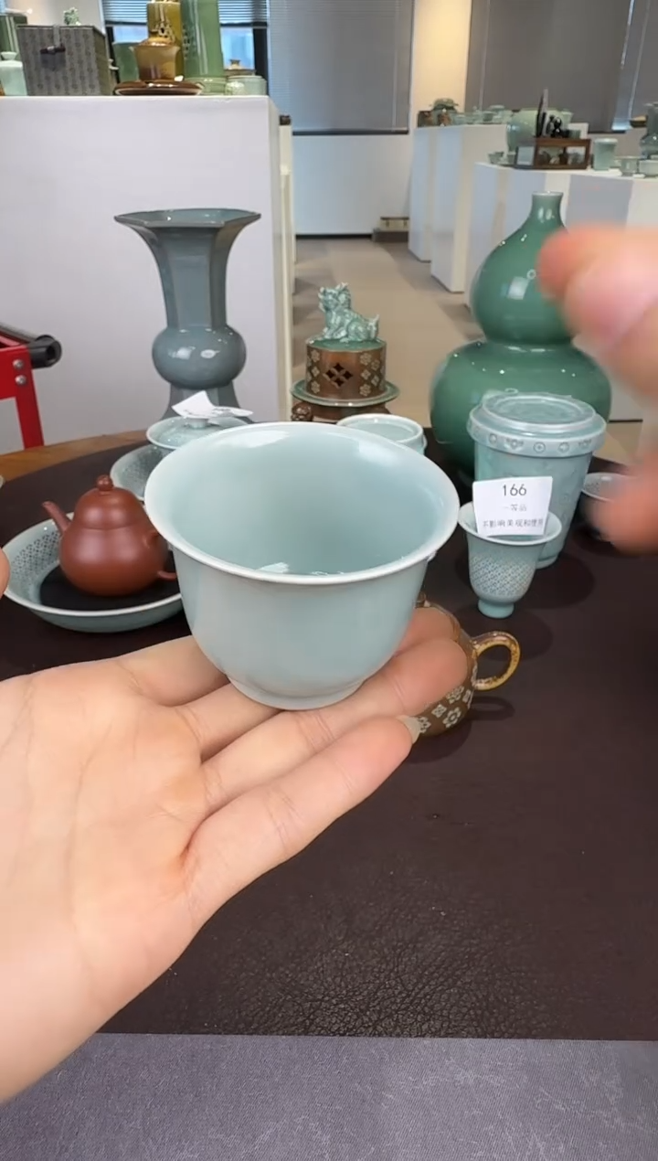 青瓷手工茶器包邮