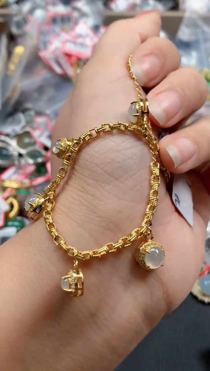 银S925镶嵌戒指翡翠天然A货缅甸翡翠