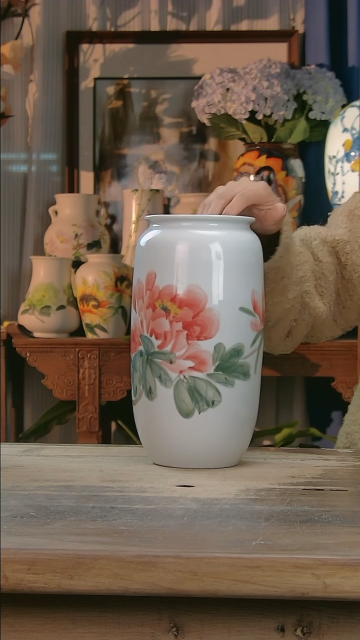 【闪购商品】瓷片景德镇纯手工釉下彩精品花瓶