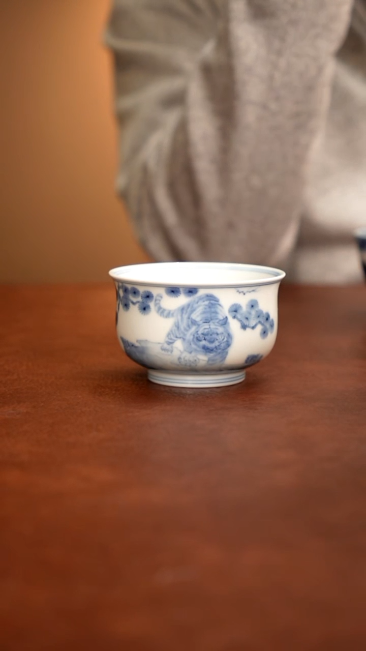 摆件陶小*景德镇瓷器，青花瓷手绘茶具~
