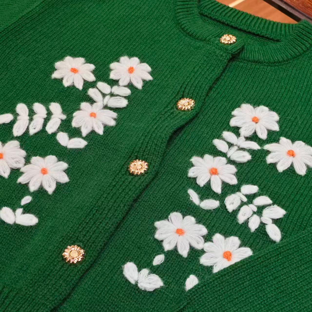 HEYU 网红常规百搭绿色毛针织衫针织卡通厚款套头款冬季-2619