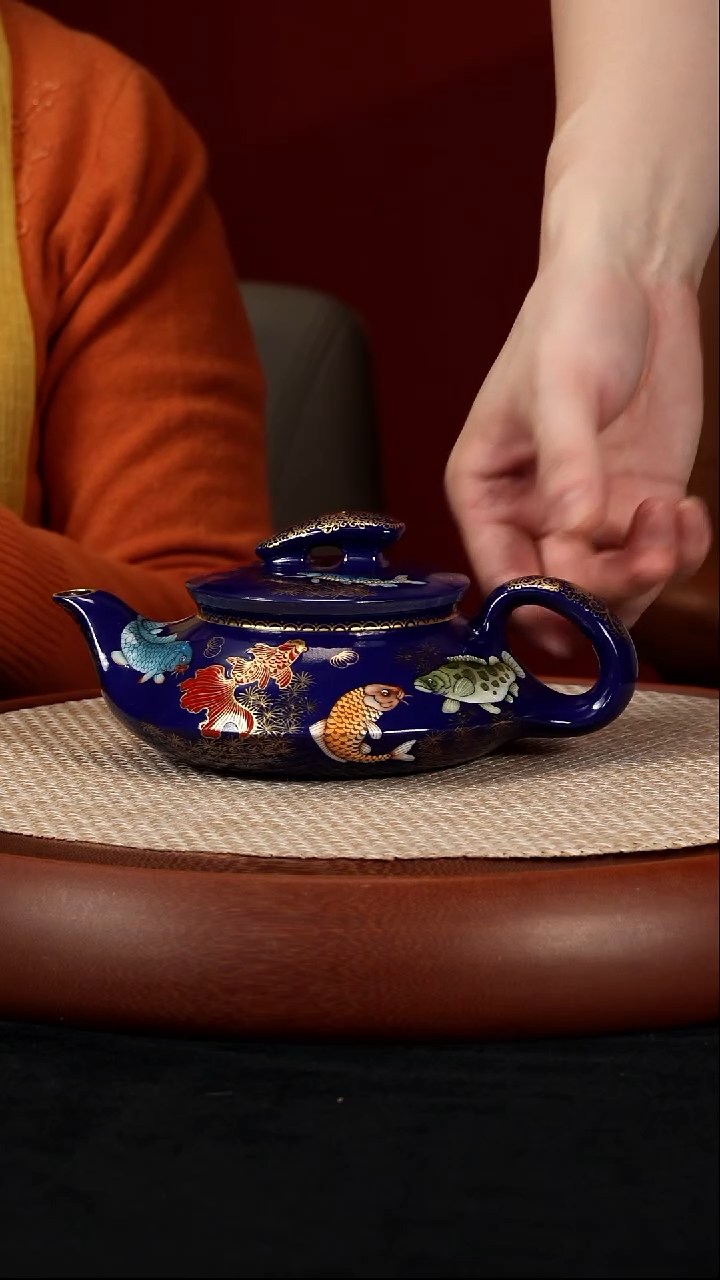 茶壶紫砂【kb090】鱼宜兴紫砂ZLM