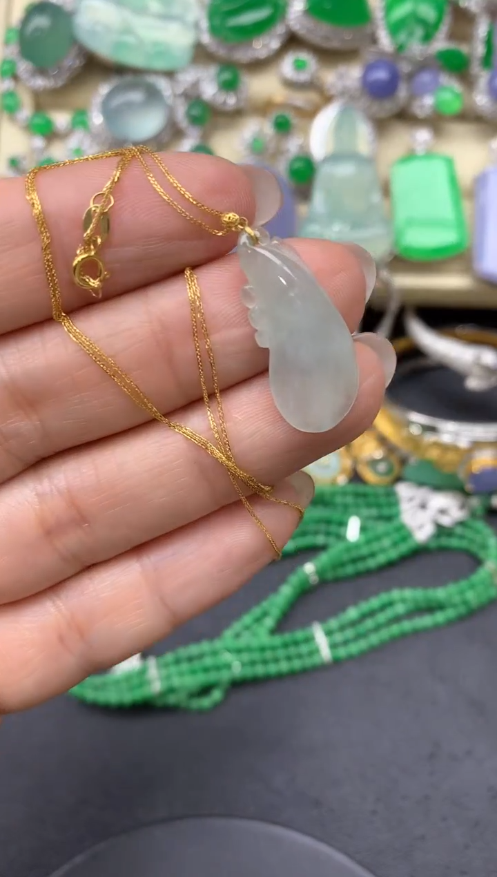 【闪购商品】翡翠颈饰18K金镶嵌85中国好珍宝