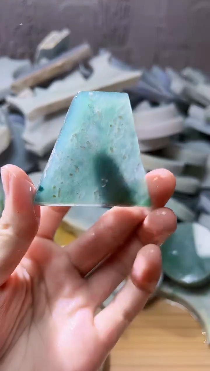 裸石翡翠翡翠a货正品玉石古陈387