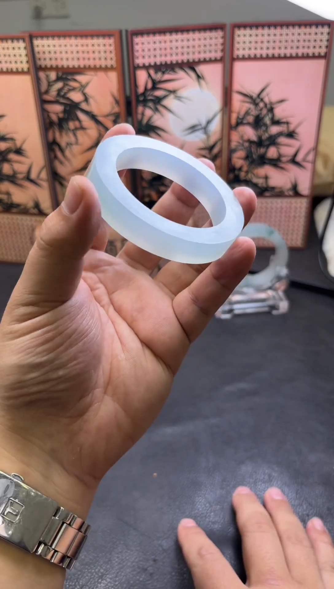 未镶嵌手镯定制翡翠柠***º手镯定制