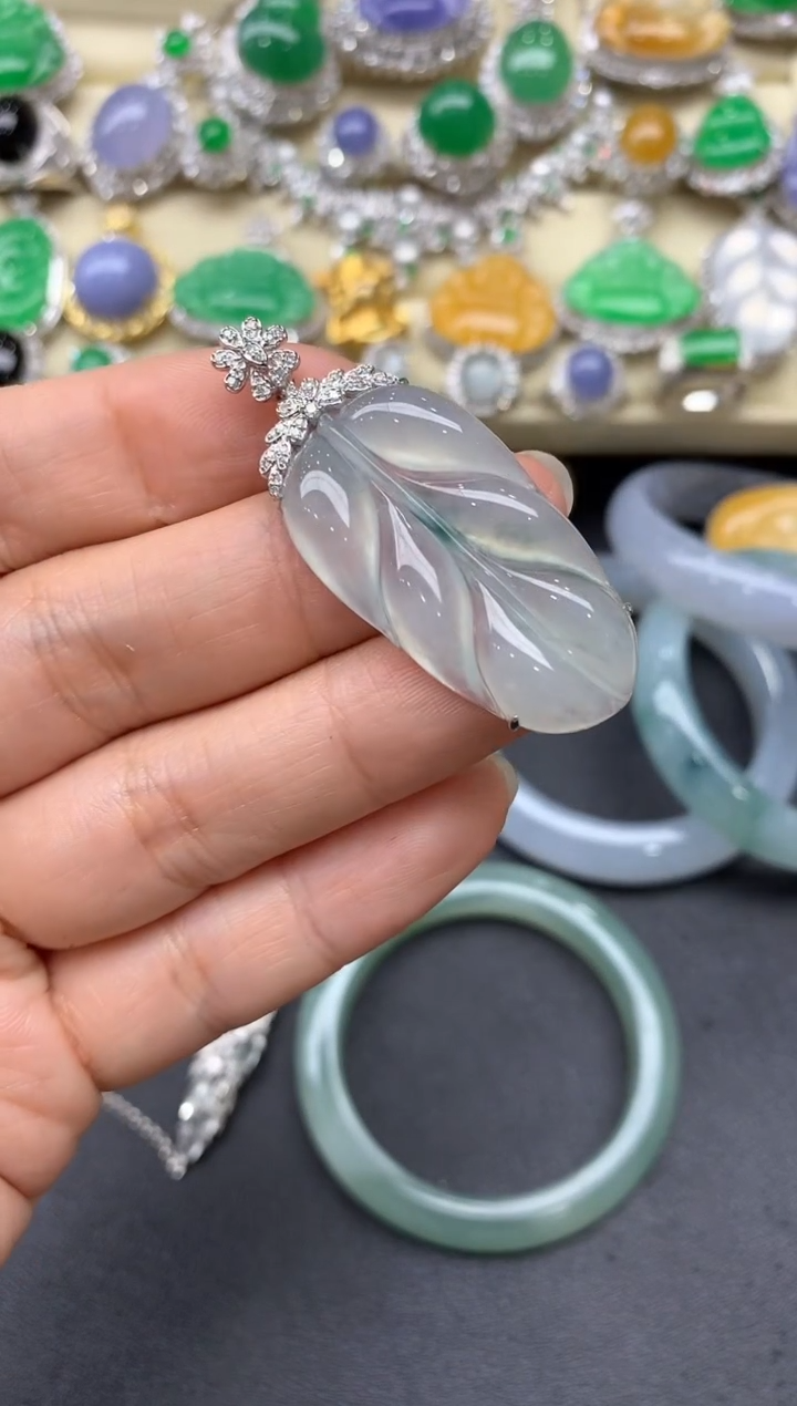 【闪购商品】翡翠颈饰18K金镶嵌266-中国好珍宝