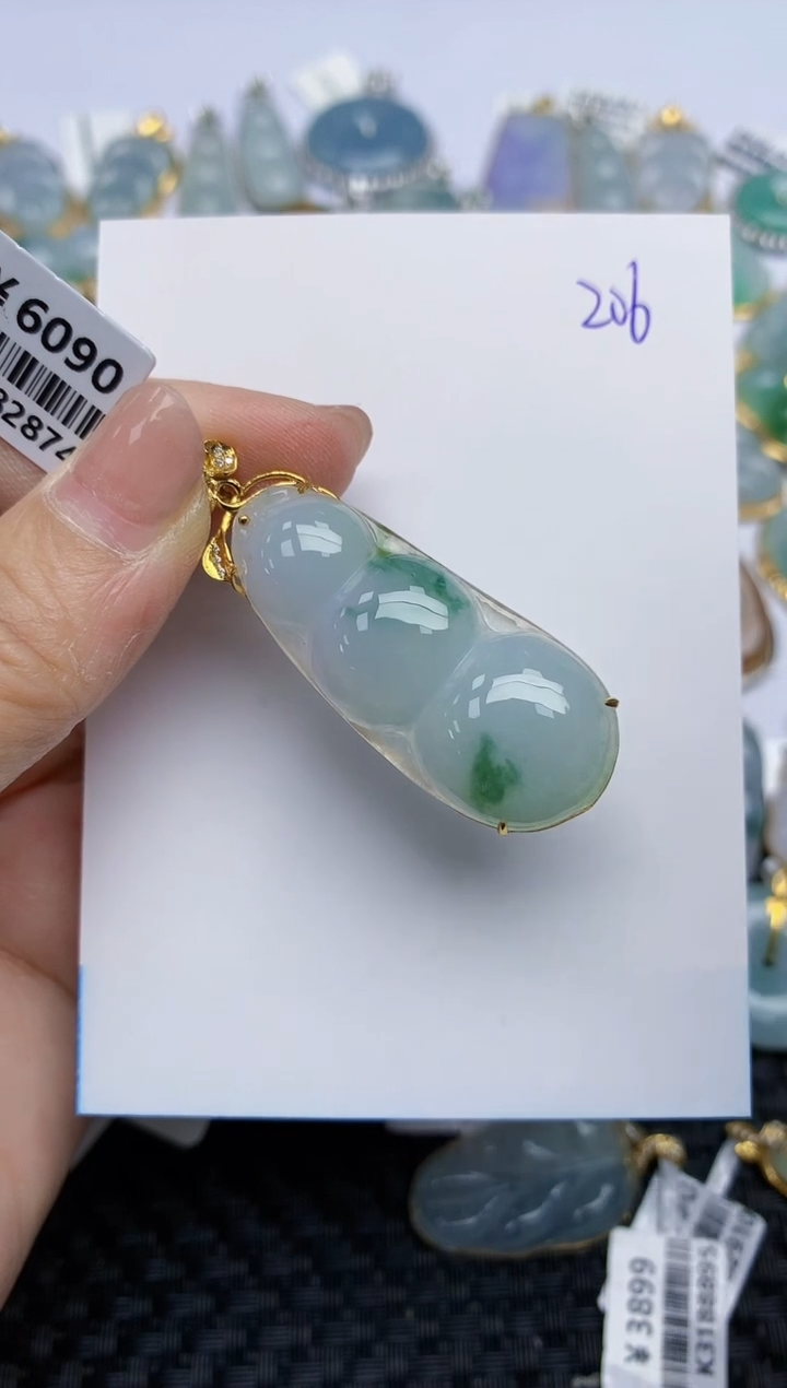 【闪购商品】翡翠颈饰18K金镶嵌天然A货翡翠 206