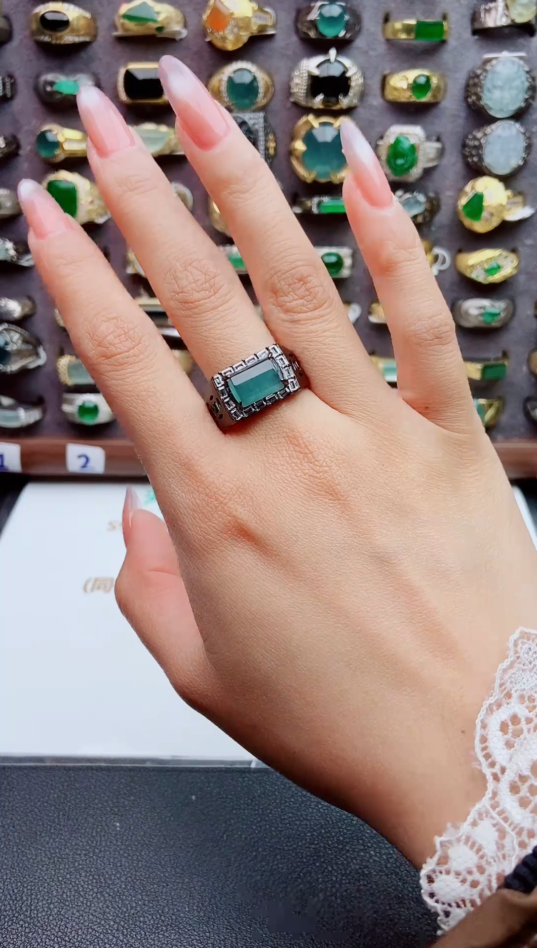 未镶嵌戒指翡翠天然翡翠男戒