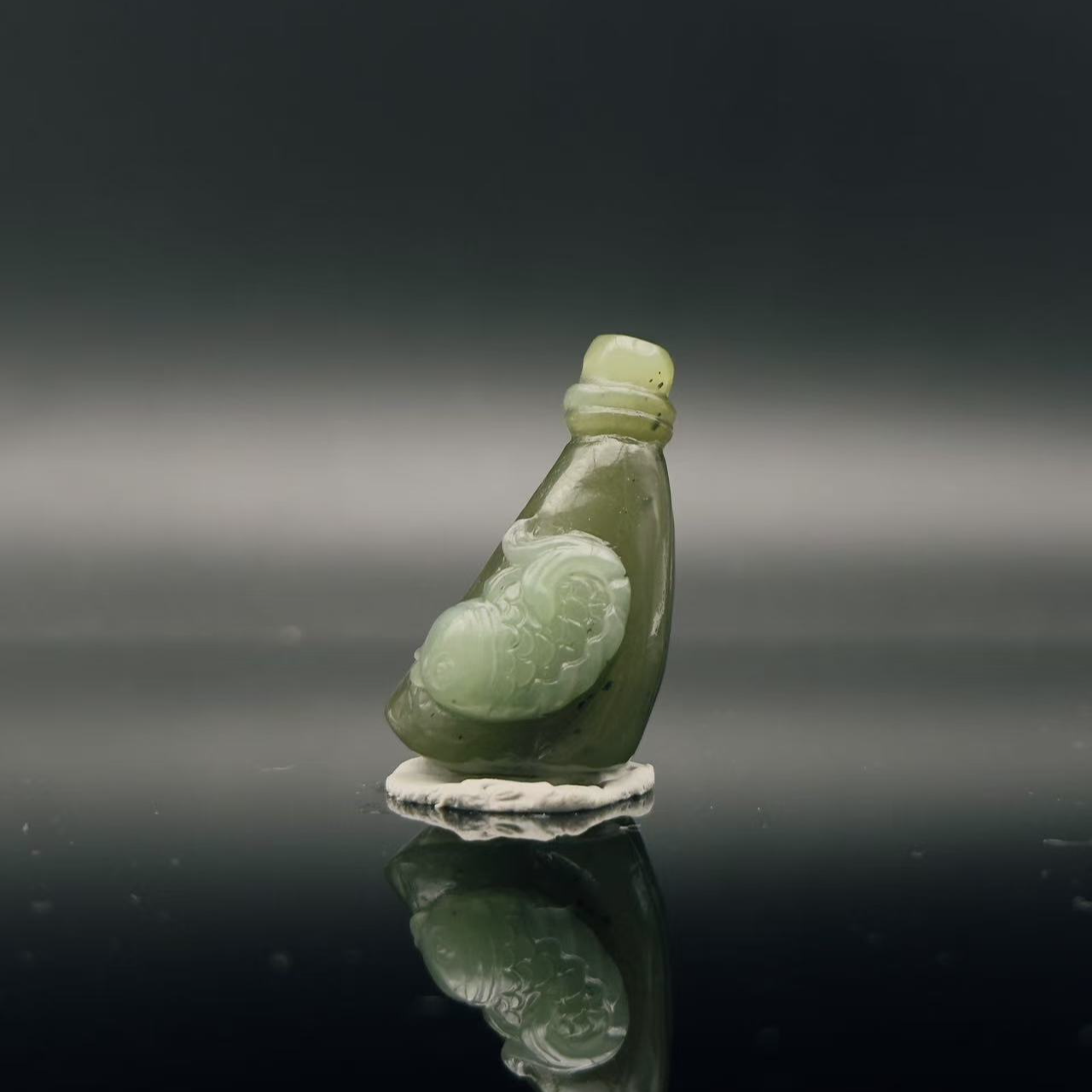 和田玉碧玉连年有余吊坠 8261