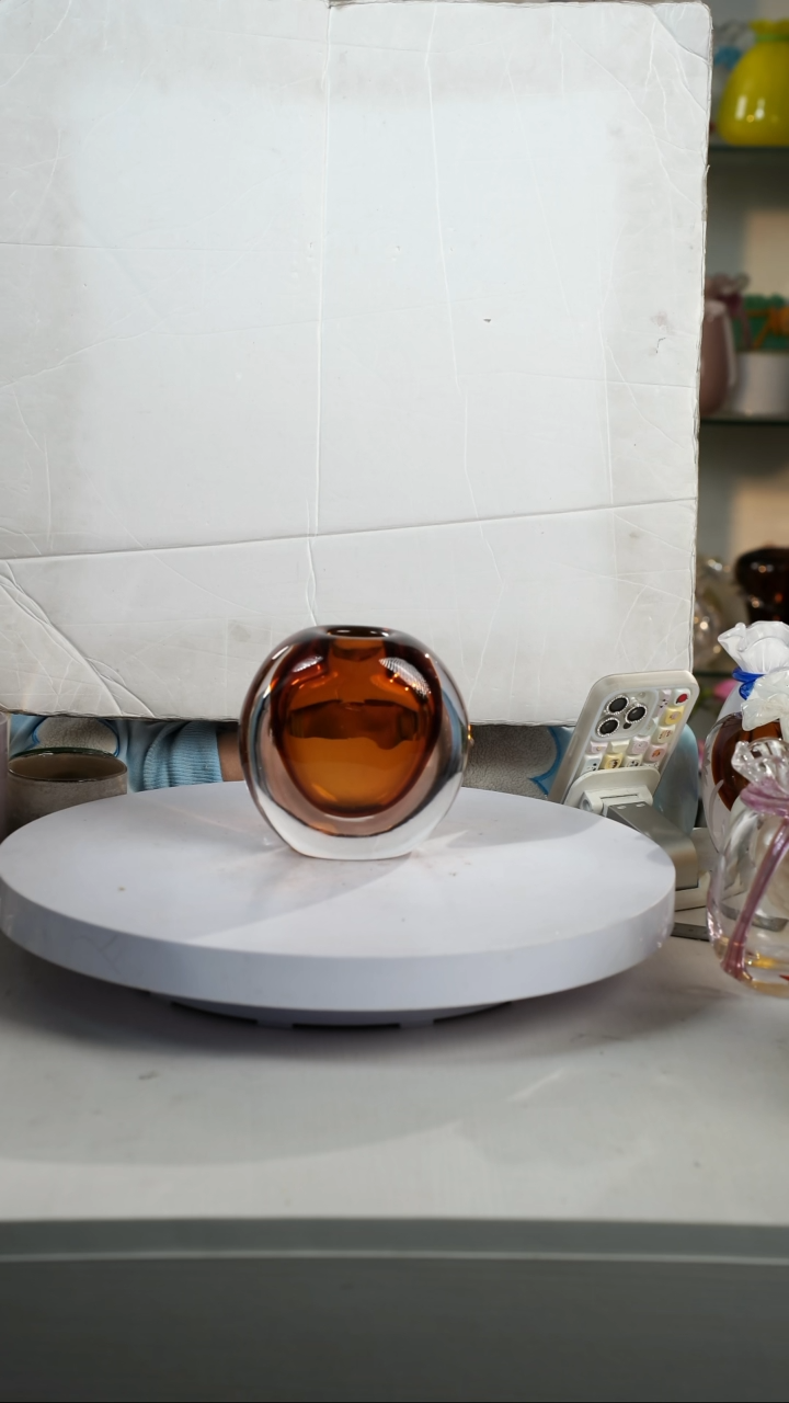 【闪购商品】琉璃【弘扬】高轻奢琉璃花器微瑕福利高14