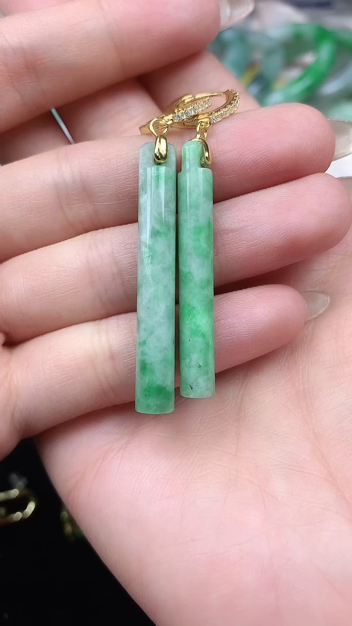 【闪购商品】翡翠耳饰银S925镶嵌耳饰