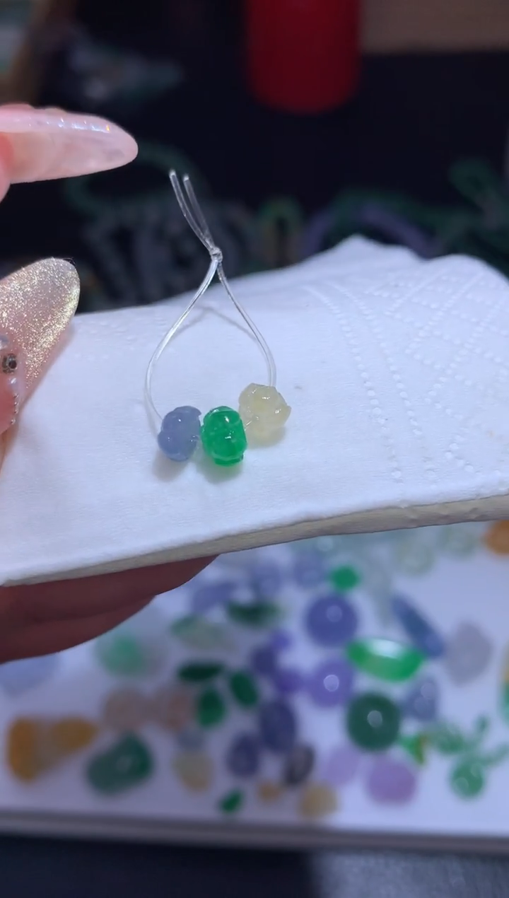 未镶嵌定制翡翠莲花珠