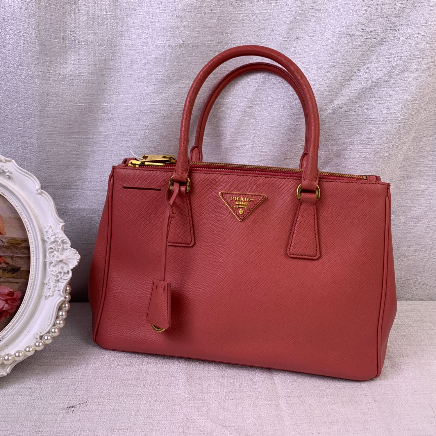 95新 Prada/普拉达 橘红色杀手包/WJ11115034/5034