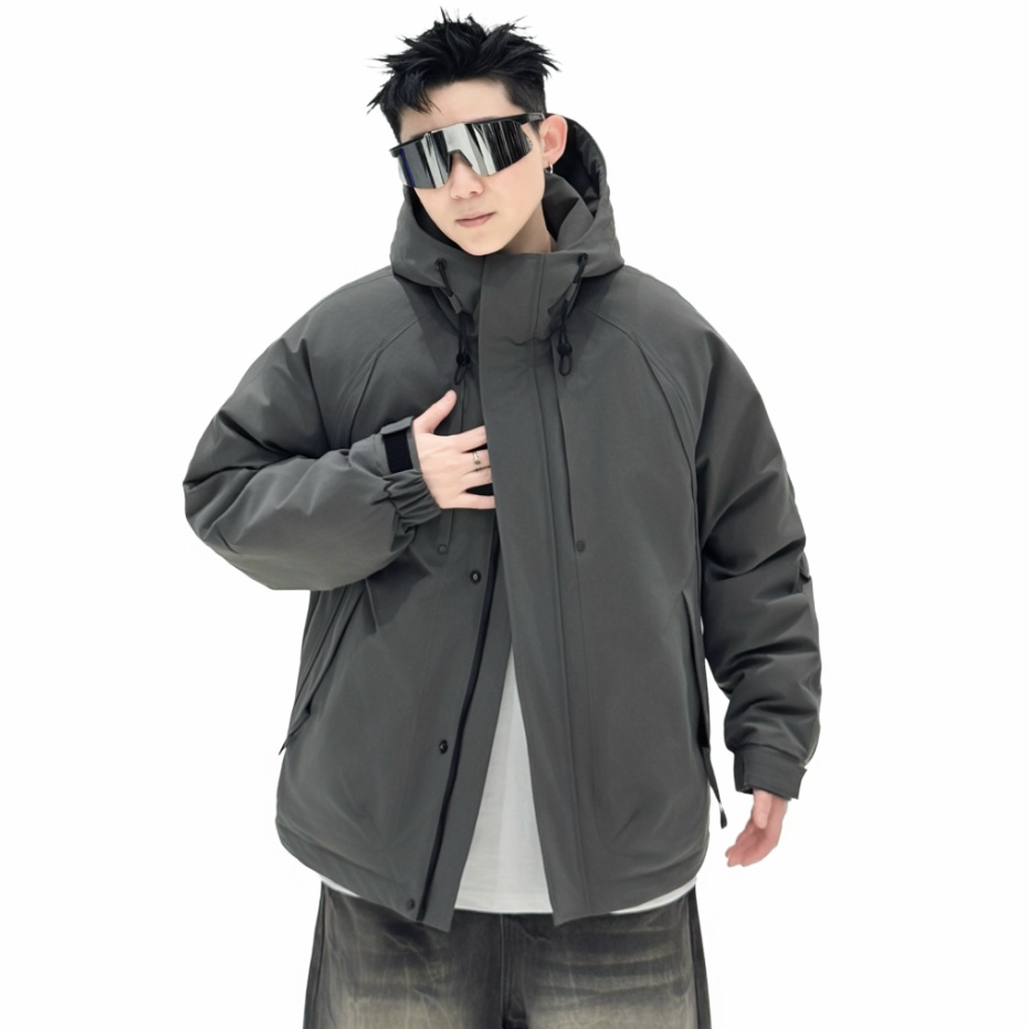 WAG“艺术风格”羽绒服冬季新款连帽加厚防风运动休闲外套-259902